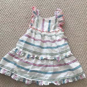 Striped ruffle dress